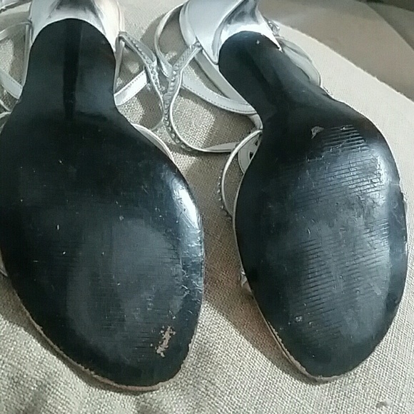 Stuart Weitzman Rhinestone Silver Sandals - Picture 5 of 8